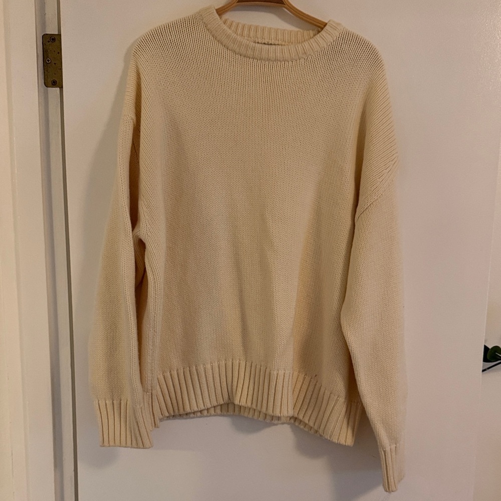 DISSH womens Crewneck Knit Sweater - Cream